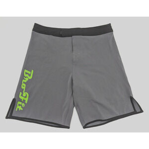 Epic MMA Gear Mens Size 38 Gray & Black Bro Fit Fight Shorts Boardshorts Sparing